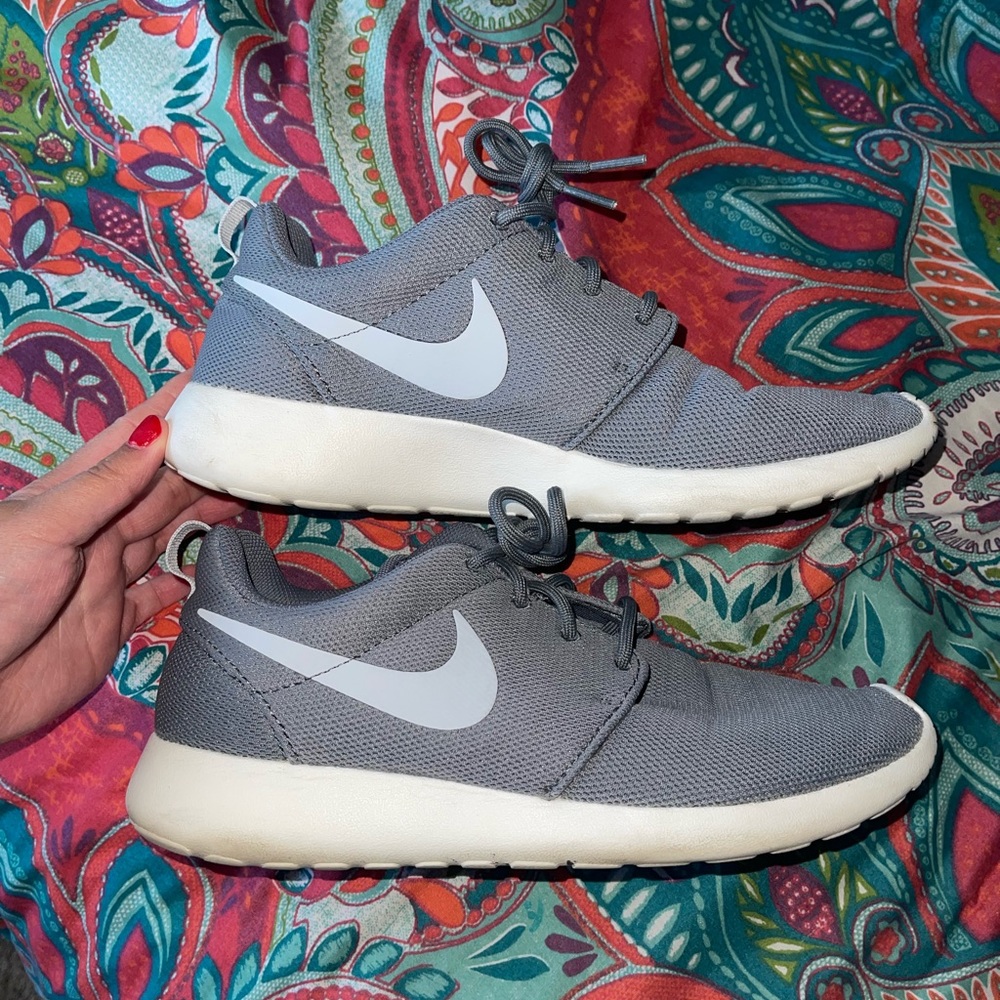 Nike Gray and White Athletic Shoes